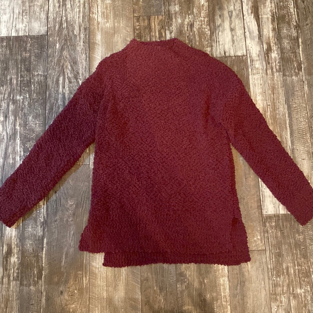 🔵Burgundy popcorn style sweater